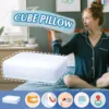 Pure Memory Foam Pillow, White Smooth Stretchy Cube Soft Pad Cushion,Neck Support Memory Foam ,  Soft Pad Cushion, Neck Support 2