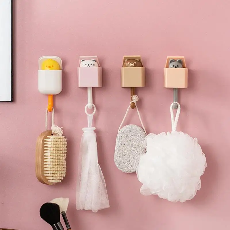 

Creative Adhesive Coat Hook Clothes Holder Bathroom Towel Hanger Hooks Decorative Scarf Organizer household Storage Accessories