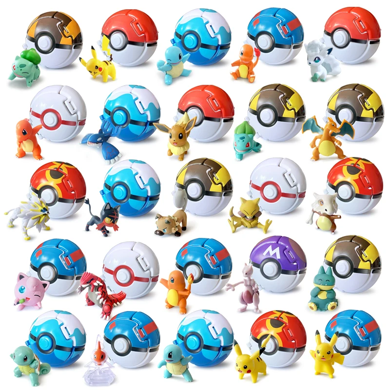 Pokemon Figure 32 Stili Pvc Pokeball Cute Pokemon Dolls Toys For Children Pikachu Gift Japan Anime Figures Pokemon Ball