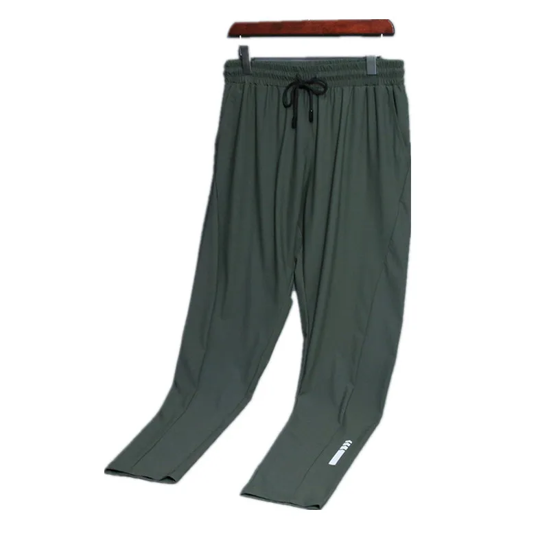 Ice silk Quick dry comfortable Men Running Pants Soccer basketball Training Trousers Jogging Fitness Gym Workout Sport Pants
