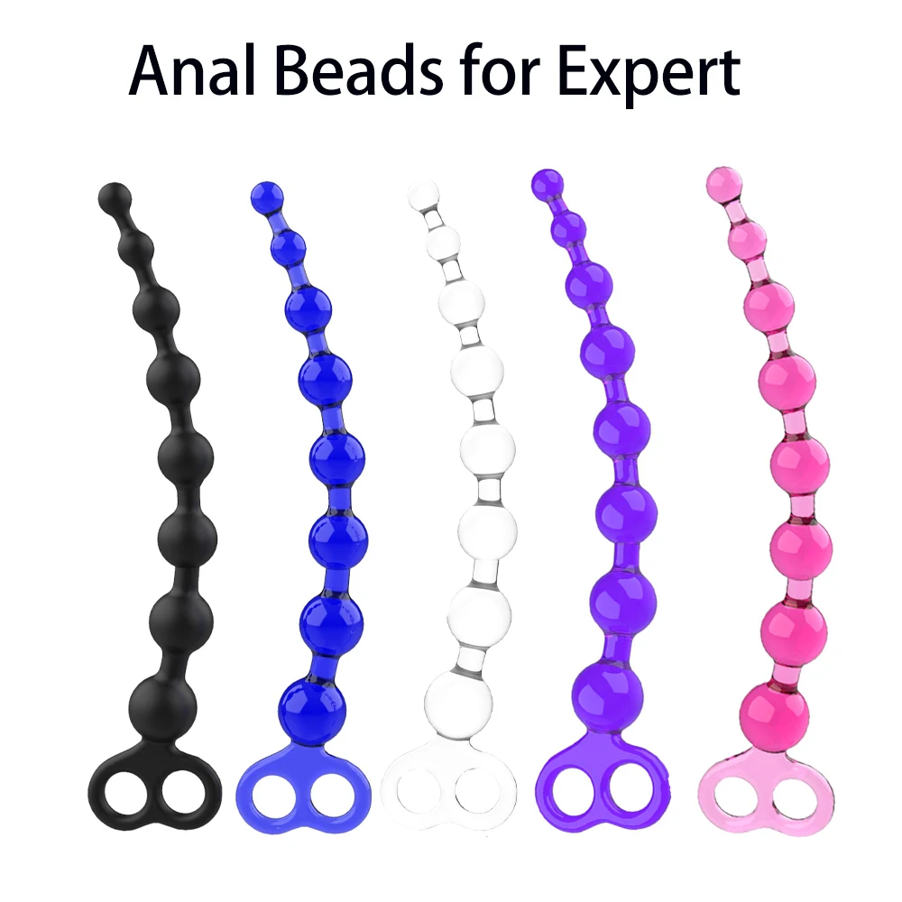 Long Ball Beads Anal Stimulator Butt Plug Masturbation Erotic Adult Sex Toys for Women Men Gay Couple No Vibrator