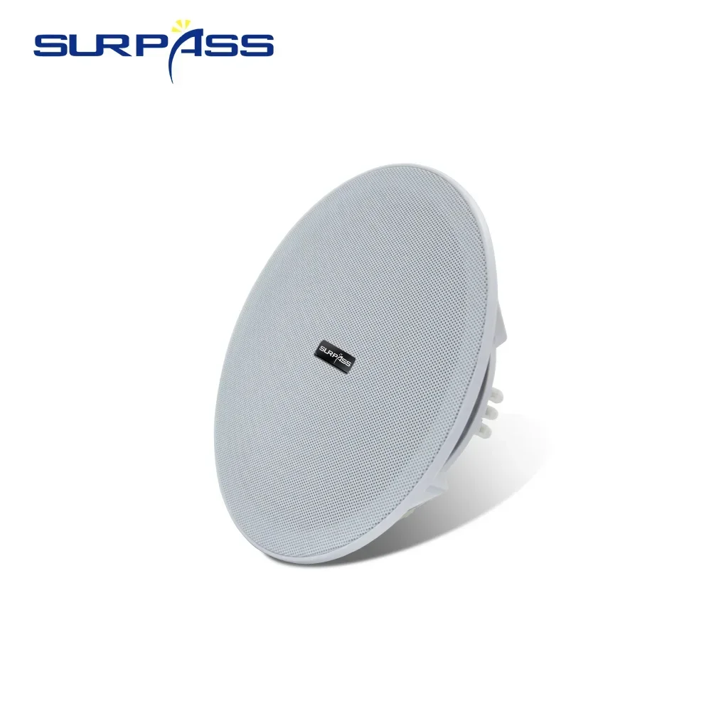 8inch 20W PA System Home Passive Ceiling Speaker Frameless Full Range Home Audio Sound System for Terrace Kitchen Residential