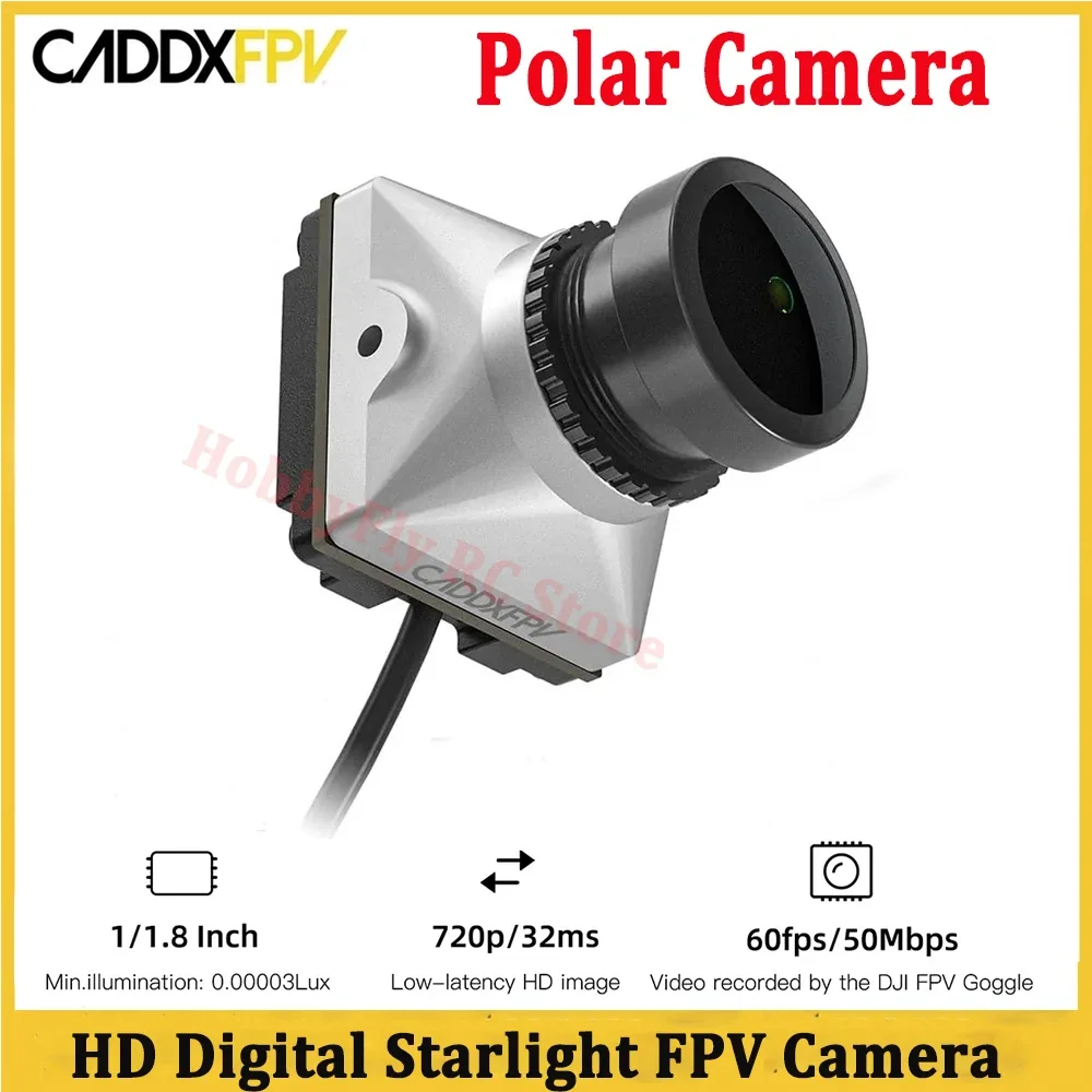 Caddx Polar Starlight HD  FPV ī޶, 12cm ̺, 720P, 60fps HD ̹ ǰ, RC FPV п