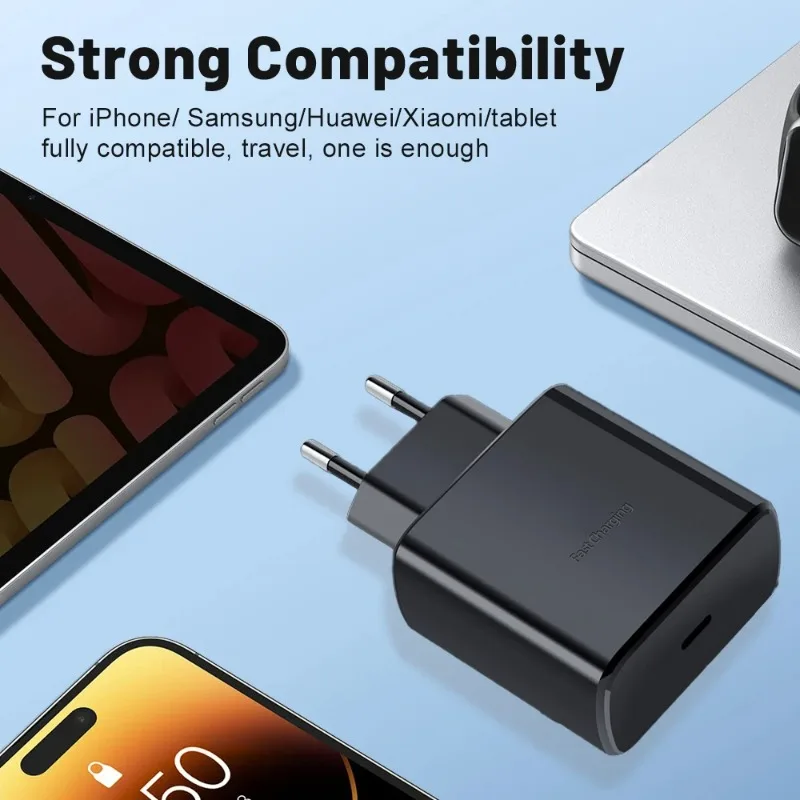 45W PD 3.0 Fast Wall Charger for Samsung Galax -USB-C Power Delivery with Quick Charge 4.0,Compact Travel Plug for S24/Note