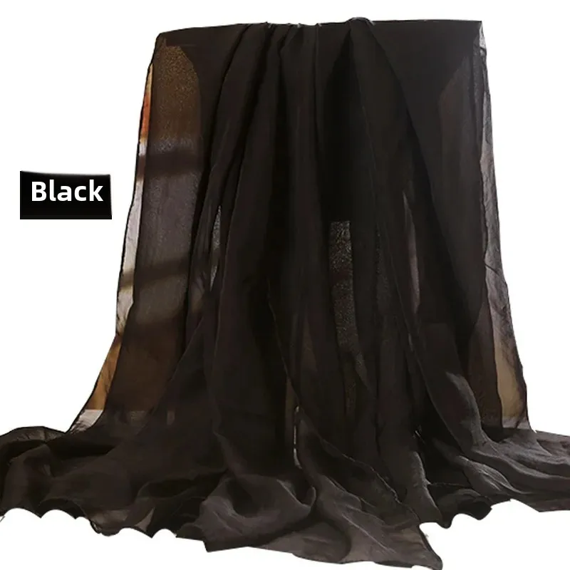 Elegant Ultra-Light Silk Scarf: Women's Red Sunscreen Beach Wrap Accessory