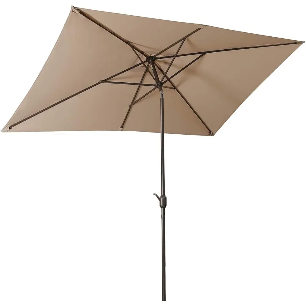 10FT x 6.5FT Patio Umbrella with Tilt & Crank 1