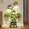 7 Tiered, 44" Corner, Metal, Curved Plant Holder Rack for Living Room, Patio, Balcony, Plant Shelves 6