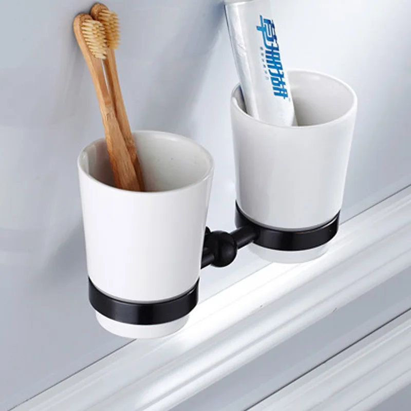 Spazzolino da denti in ceramica, bicchiere in vetro trasparente e opaco, accessori da bagno 97-TC_voghion.com