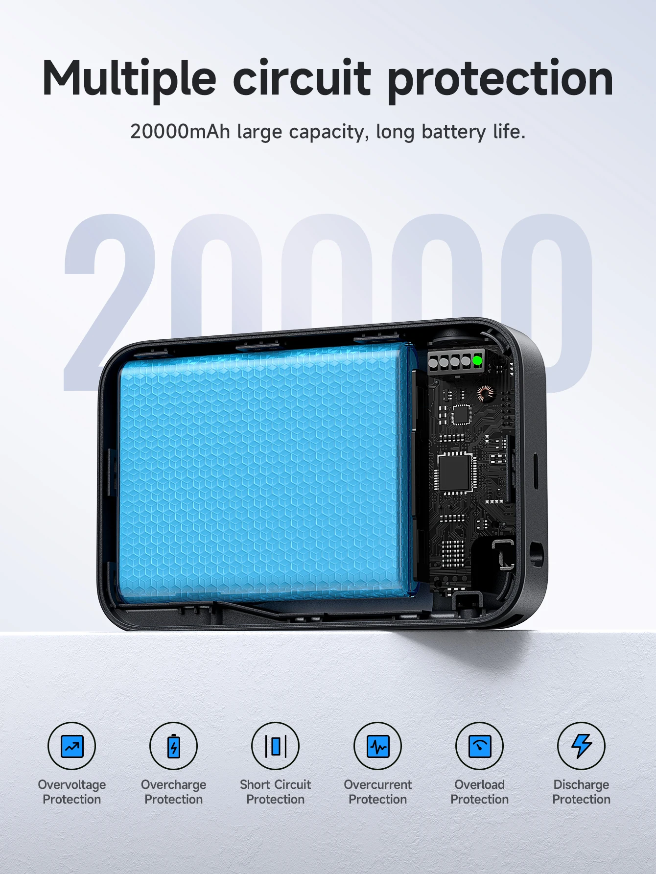 HOCO Q44A 20000mAh 45W Magnetic Wireless Power Bank with USB-C