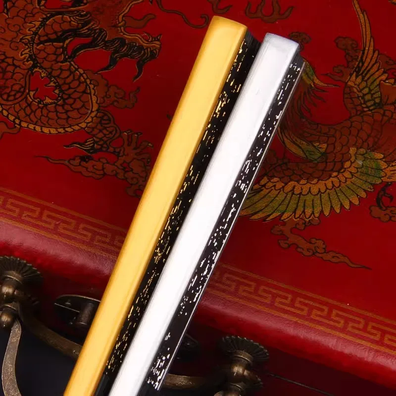 Chinese Handheld Folding Fan - Gold/Silver Foil Embroidery Elegant Palace Fan for Women, Hanfu Dance Costume Accessories