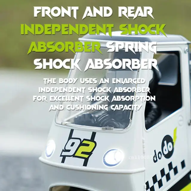 New RC Trike Light Spray Stunt Drift 1:16 Full Scale Racing Racing Toys Remote Control Motorcycles Electric High Speed kids Toy 6