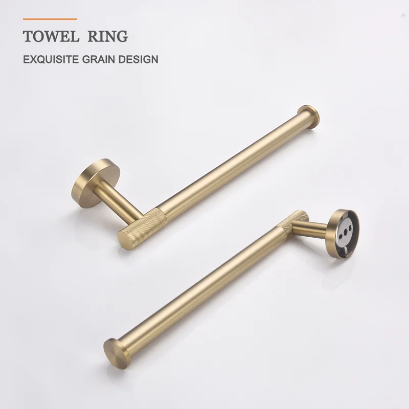 Bathroom Hardware Set Towel Bar Rail Paper Holder Robe Hook Soap Dish Towel Hanger Shelf Toilet Brush