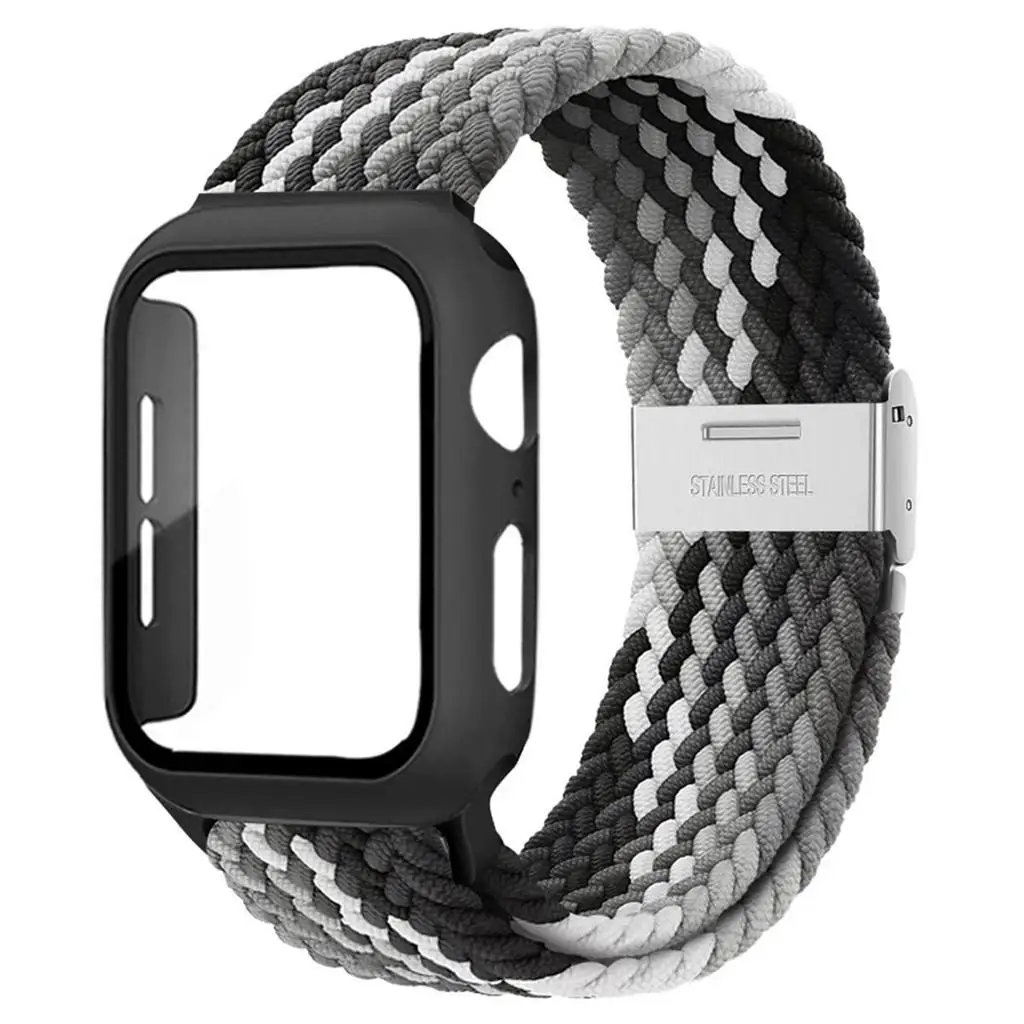 Enhanced Nylon Strap and Protective Case with Elastic Braided Band
