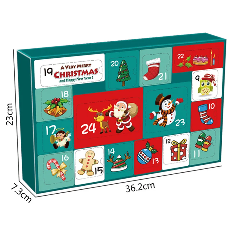 

Customized productPromotional New Year Countdown Advent Calendar Gift Blind Box with blister Package Print