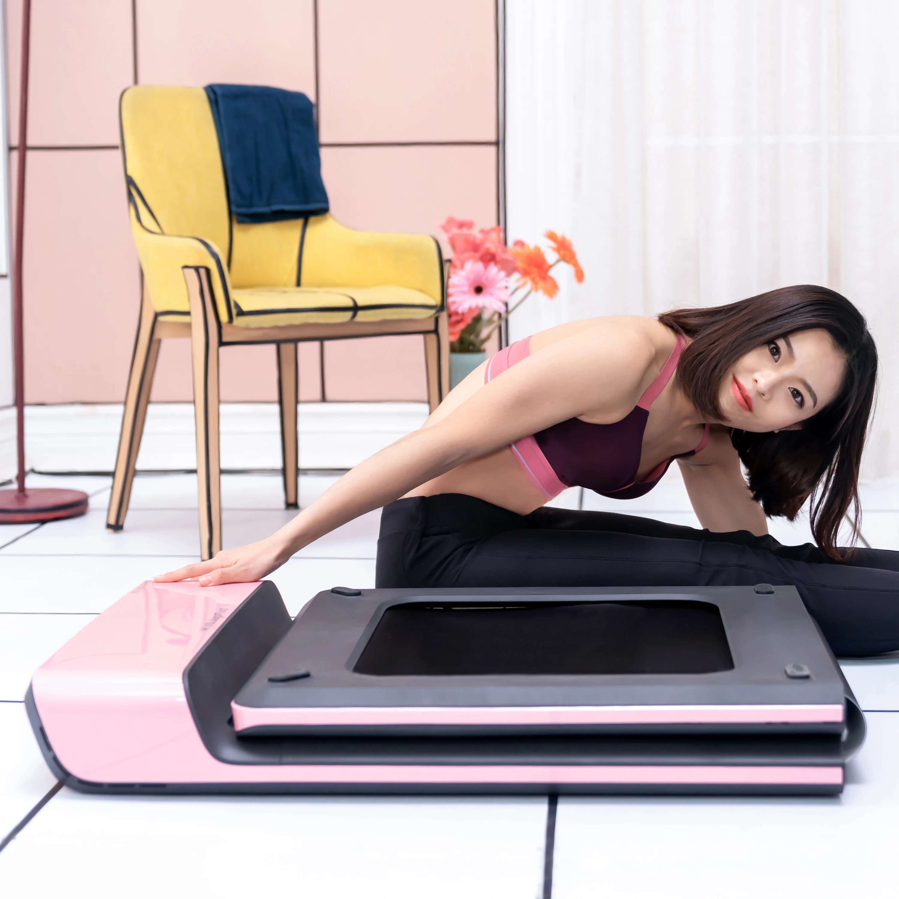Portable Household Treadmill Multi-Functional Calories Speed Adjustment Distance Smart APP Treadmill Home Sport Gym Equipment