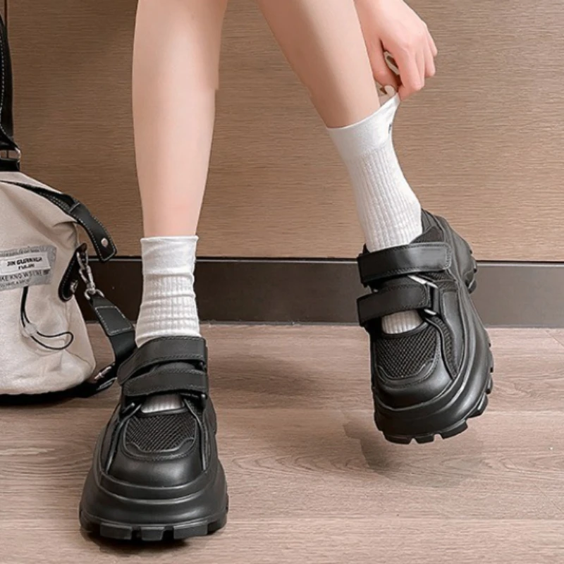 

Кроссовки Zapatillas Женские на платформе, Вулканизированная подошва, Повседневная теннисная обувь, высокие белые