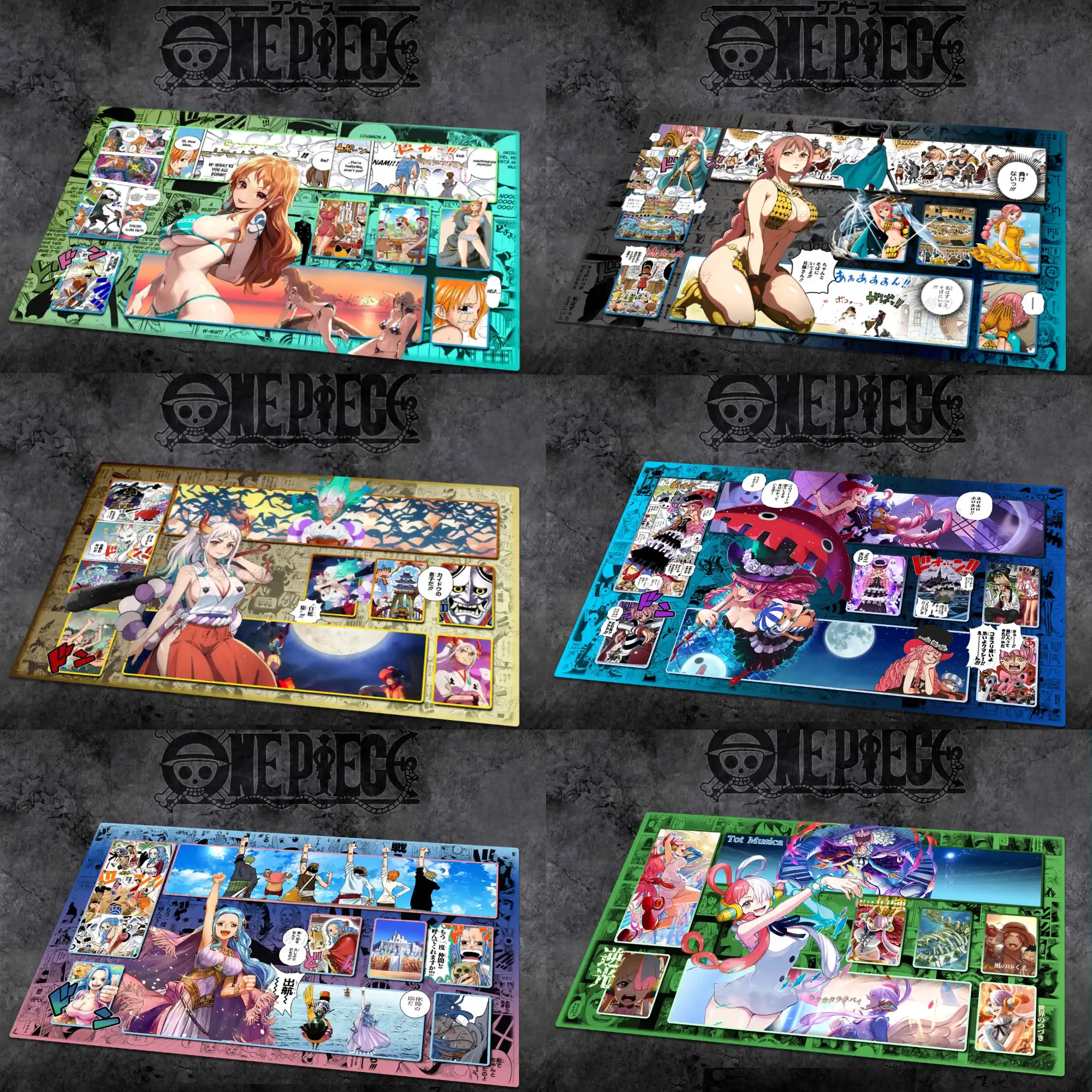 60*35*0.3Cm OPCG One Piece Dedicated Game Card Mat Luffy Nami Zoro Perona Battle Game Anime Lock The Edge Table Mat Gift Toys