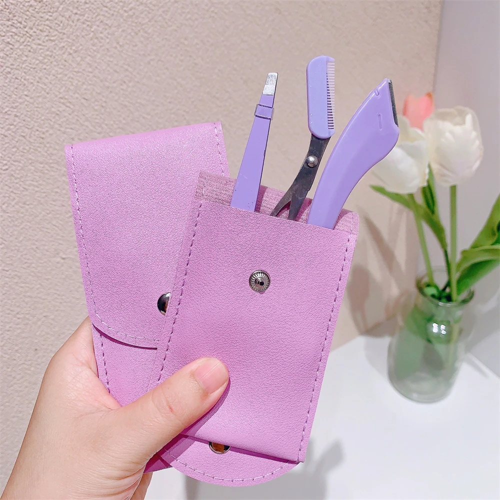 Set Eyebrow Trimming Knife Eyebrow Face Razor For Women Professional Eyebrow Scissors With Comb Brow Trimmer Scraper Accessories 3
