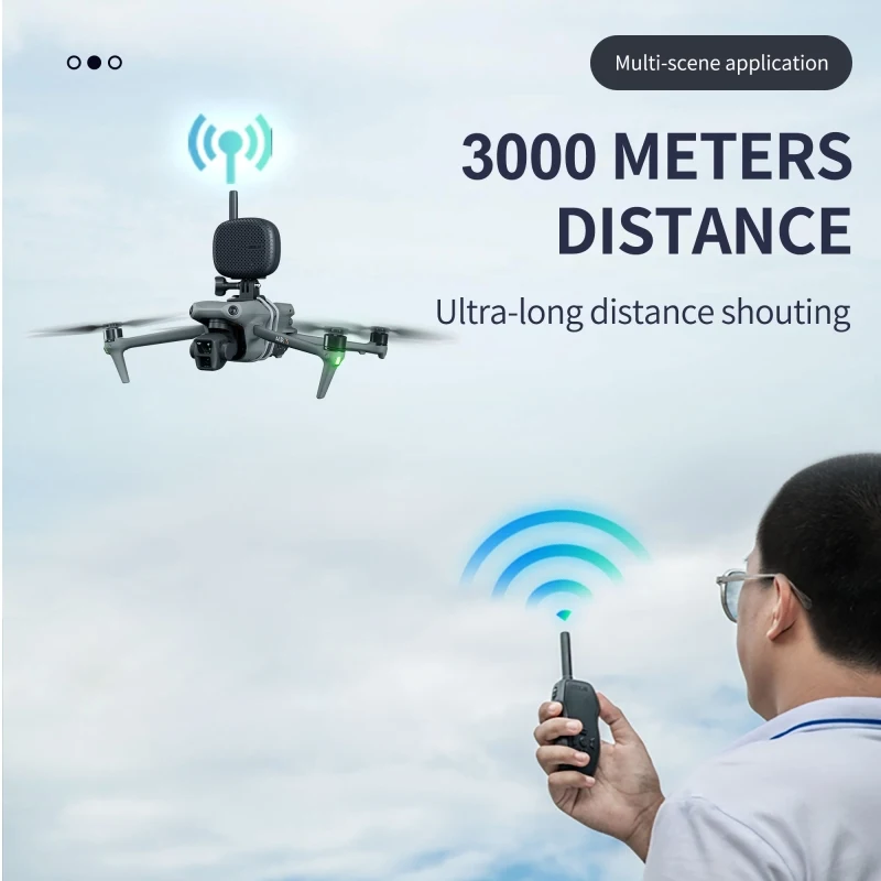 STARTRC DJI 드론용 휴대용 확성기, 무선 낙하 방지 스피커, DJI 매빅 에어 미니 시리즈용, 3000m 제어, 800mAh