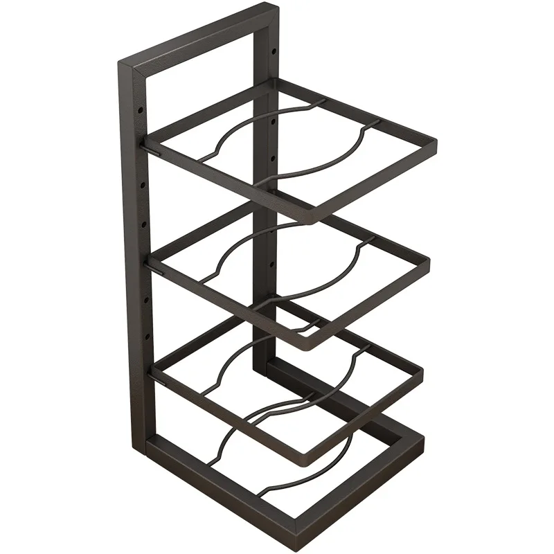 Adjustable Pot Rack Organizer, Kitchen Stainless Steel Pot Storage Rack ,Multi-Layer Household Pot and Pan Organzier for Kitchen 6