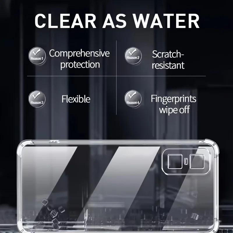 Clear Silicone TPU Phone Case - Transparent Back Cover for Enhanced Style and Protection