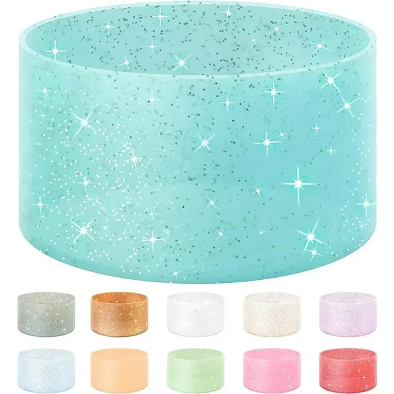 Glitter Silicone Anti-Slip Tumbler Sleeve & Heat Insulation Pad
