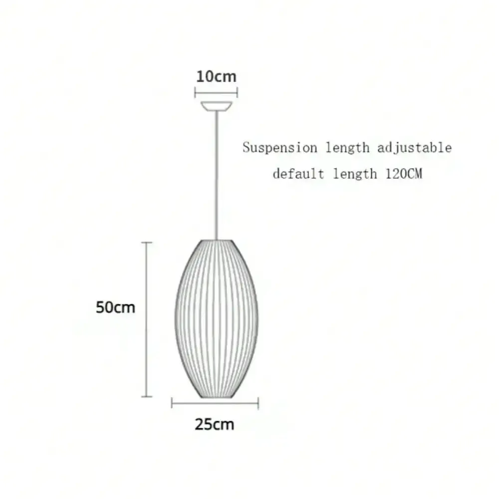 Nordic Silk LED Pendant Lamp - Living/Dining/Hotel/Restaurant Light - Designer Home Decor, Factory Direct (No Bulb)