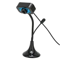 USB Web Camera 640x480 High Definition Manual Focus Computer Webcam with External Microphone LED Fill Light for Live Stream