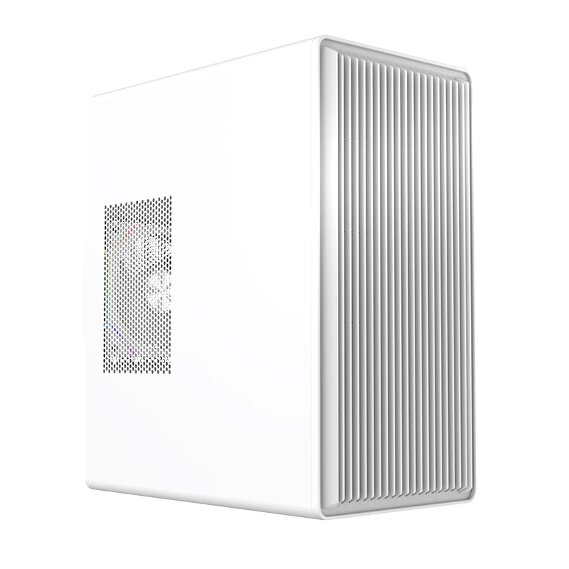 Craftsman3 Custodia per mini PC Lato in noce Trasparente Frontale Antipolvere Scheda grafica in rete 270mm Cpu150mm Custodia per console desktop da gioco