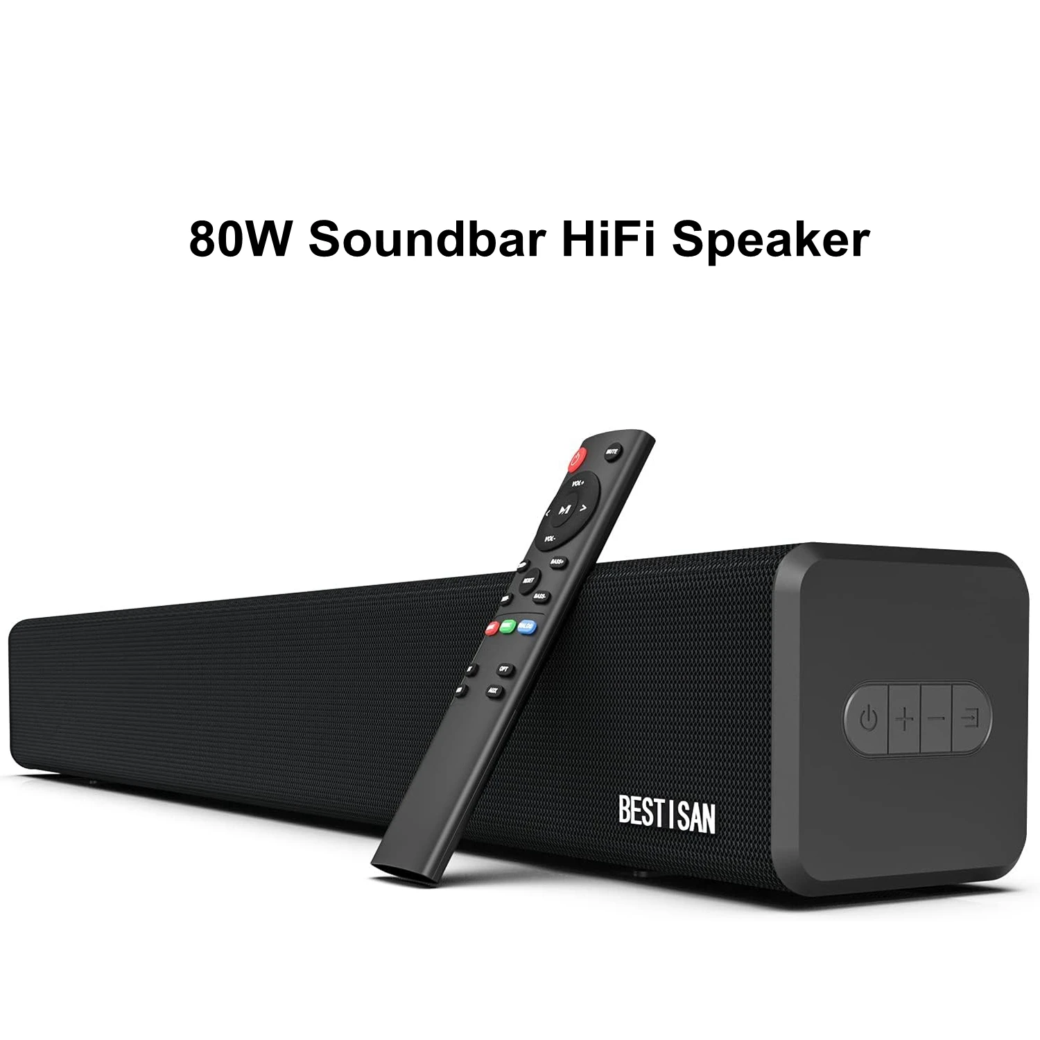 Soundbar bestisan sound 2 0 channel com alto falante subwoofer embutido