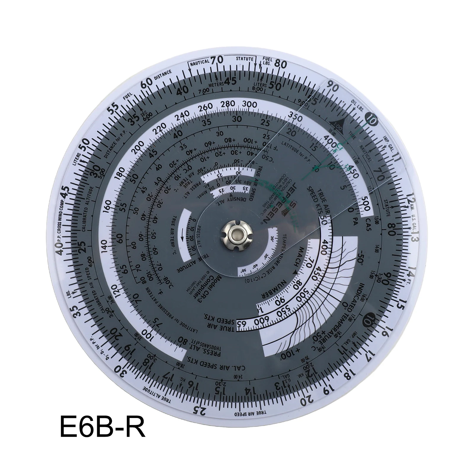 Aviation Navigation Circular Flight Computer and Plotter Slide Rule