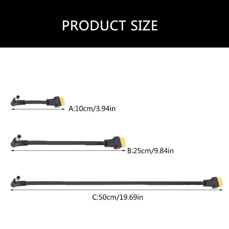 Voor XT60 Mannelijke Connector naar Mannelijke DC5525 Stroomkabel voor Voor XT60 Mannelijke Connector naar Mannelijke DC5525 Stroomkabel voor