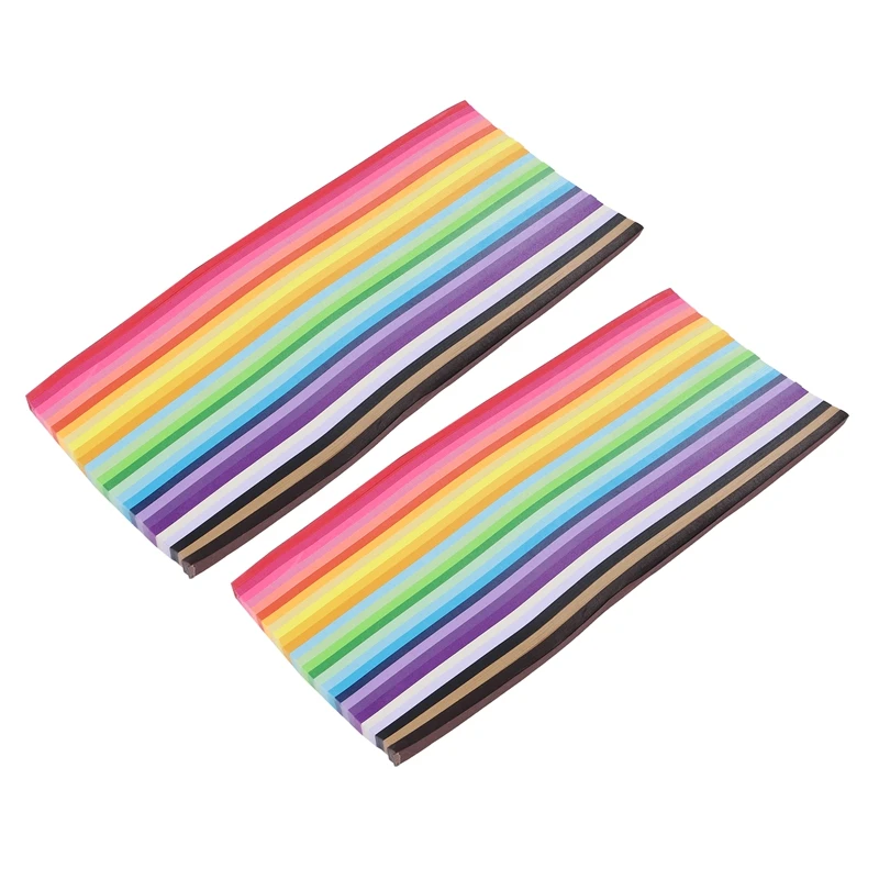 

2060 Sheets Star Origami Paper 27 Assortment Color Paper Strip Double Sided Origami Solid Color Decoration Paper Strips