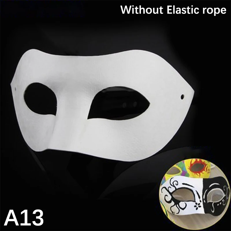 【De】DIY Paintable Cat Face & Women's Plume Rhinestone Lace Mask - Blank Handmade for Masquerade Cosplay Party Decor