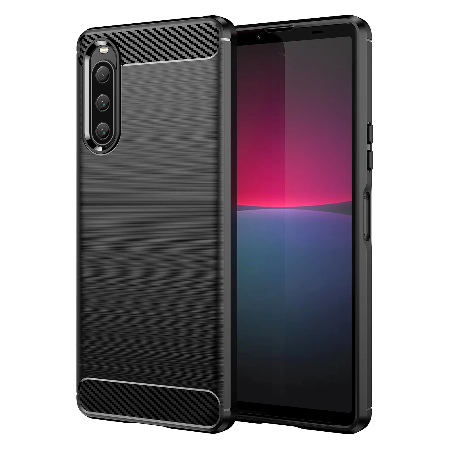 Per Sony Xperia 10 V Cover Custodia Protettiva In Fibra Di Carbonio Per Xperia 1 V Xperia 5 Iv