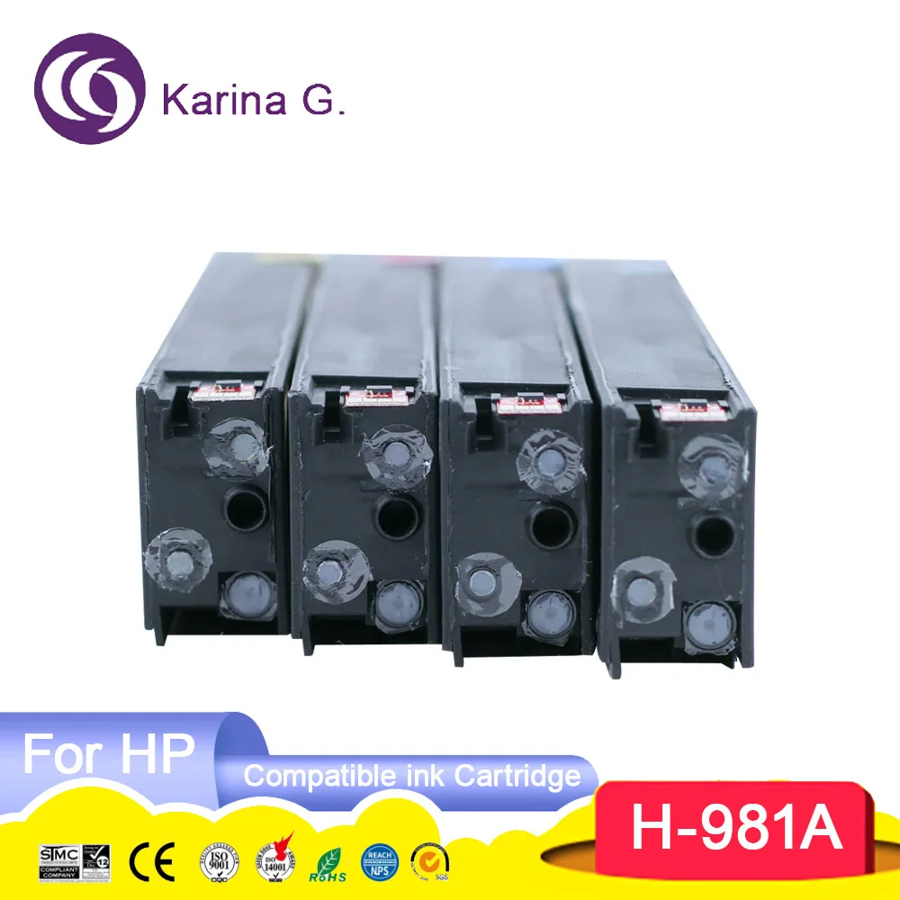 KG.For  981 981A Color Compatible Ink Jet Cartridge For  PageWide Enterprise Col
