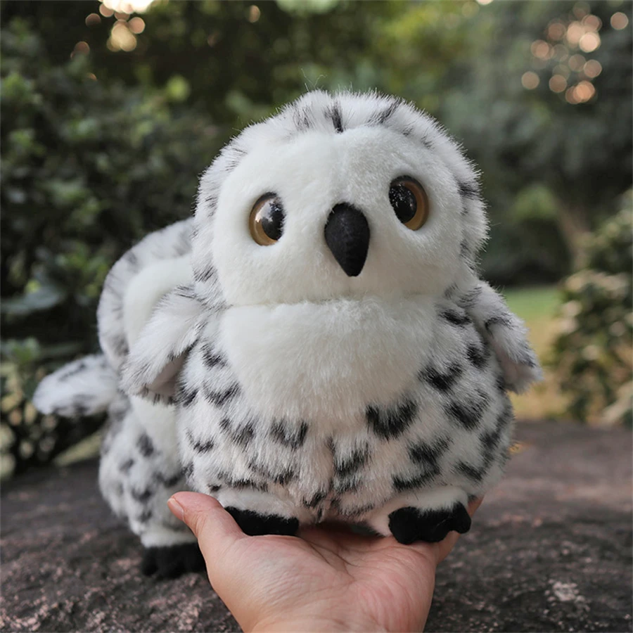 Snowy Owl High Fidelity Anime Cute Plushie Falcon Bird Plush Toys Lifelike Animals Simulation Stuffed Doll Kawai Toy Gifts Kids 3