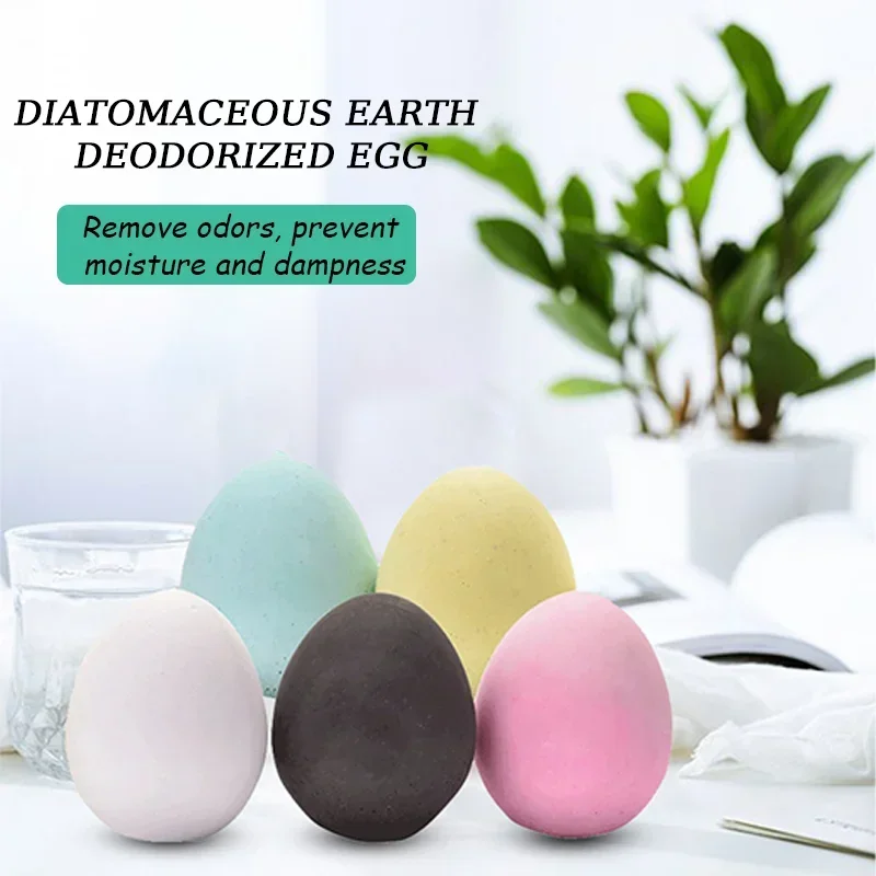 Refrigerator Deodorant No Drilling Egg-shaped Kitchen Tools Diatomite Deodorizer Deodorized Eggs Keep Fresh
