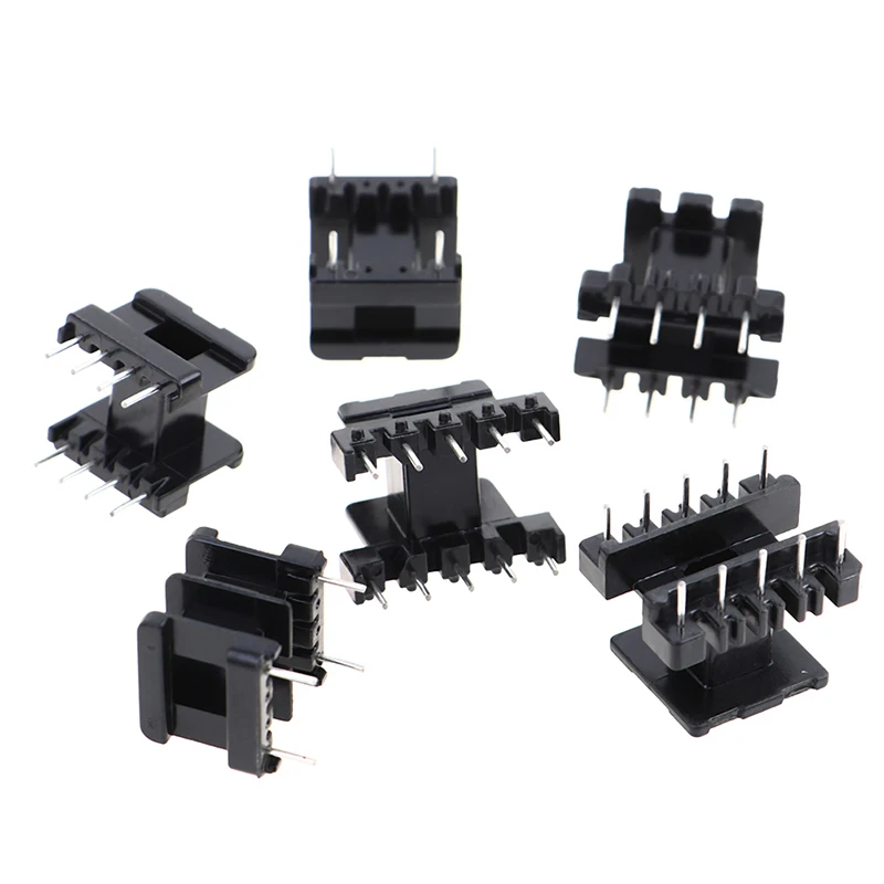 5 Sets EE25 4Pin 8P 10P Transformer Bobbin PC40 Ferrite Core Vertical Horizontal transformer bobbin ferrite core