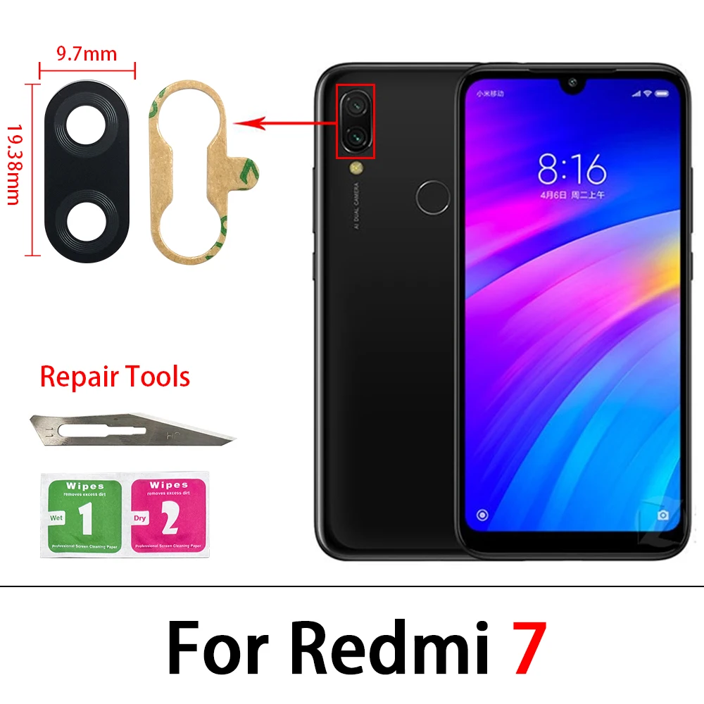 Durable Rear Camera Glass Lens Cover with Adhesive Strip