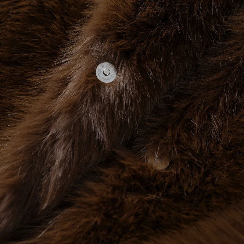 Luxury Women's Brown Faux Fur Coat Lapel Mid-Length Loose Imitation Plush Furry Buckle Overcoat Winter Lady Thick Warm Outwear 21 Luxury Women's Brown Faux Fur Coat Lapel Mid-Length Loose Imitation Plush Furry Buckle Overcoat Winter Lady Thick Warm Outwear