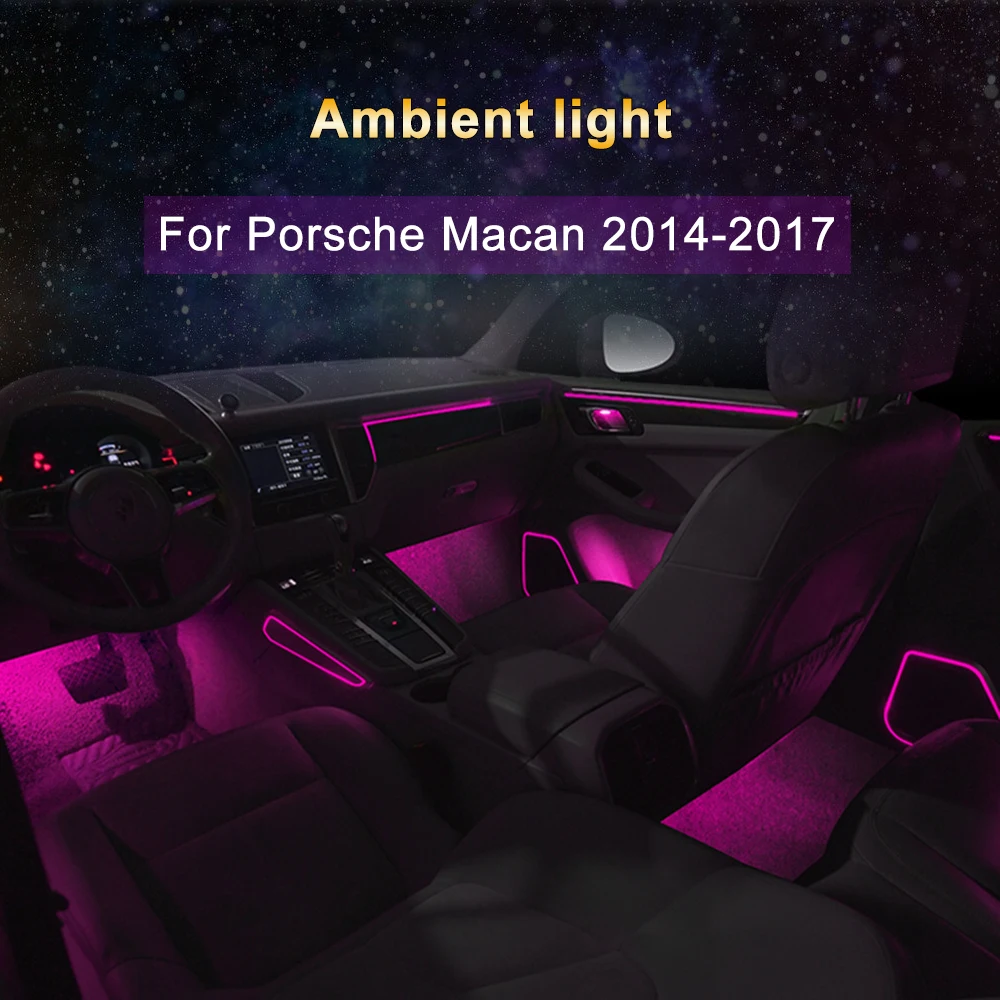 

Car ambient light for Porsche Macan 2014-2017 Interior Door Handle decorative lighting 64-color Atmosphere lamp