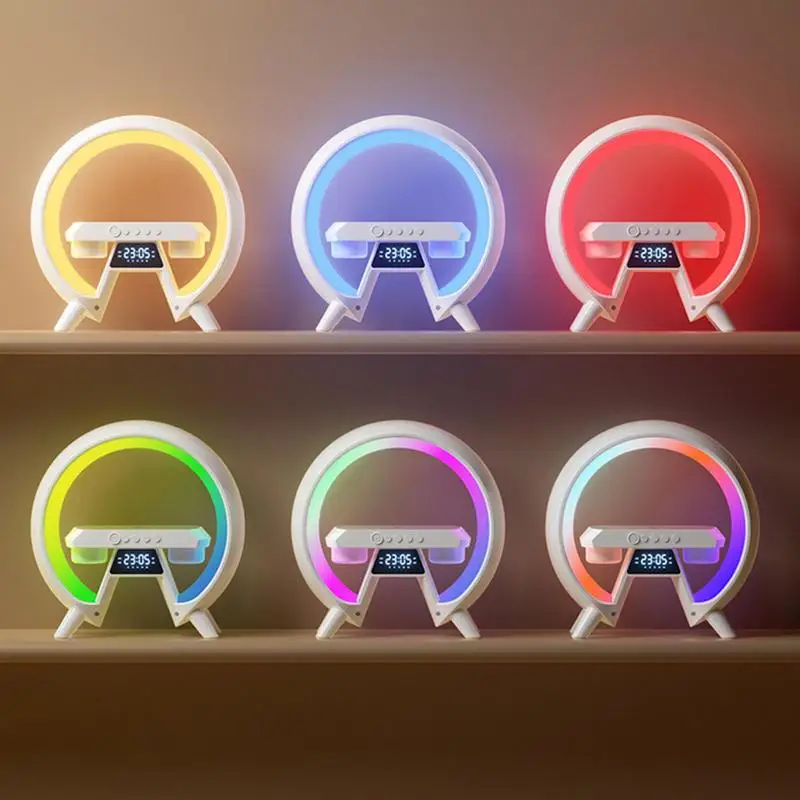 LightAlarmClockSpeakersLoudwithBassWirelessChargerNightLight