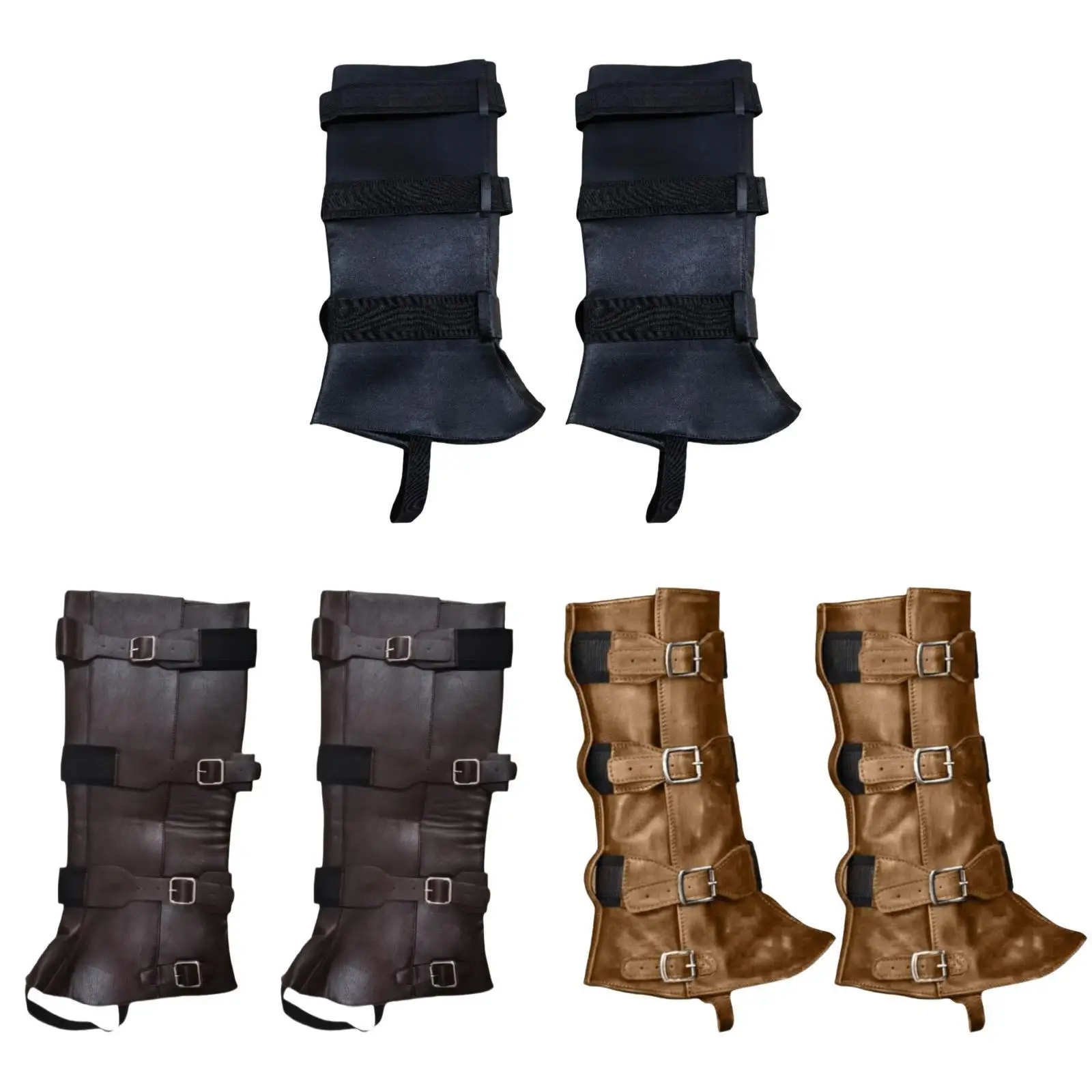 Pirate Costume Boot Covers Costume Accessories PU Leather Vintage Style for Men