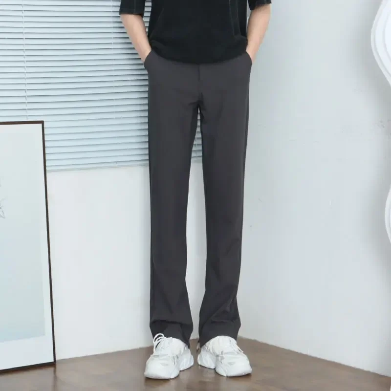thumbnail image 1 of Pantalones de hombre con boca acampanada y elásticos, de talla grande, clásicos, de verano 2024, de alta calidad, para hombre chino, 1 of 4
