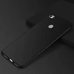 Ultimate 360° Protection Soft Silicone Cover - Slim Matte Design Phone Case for Xiaomi Mi Max 2 (Black)