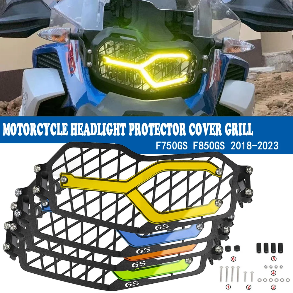 

F850GS ADVENTURE Motorcycle Headlight Protector Head Light Guard Cover Grille For BMW F750GS F 750 GS 850 2018 2019 2020 - 2023