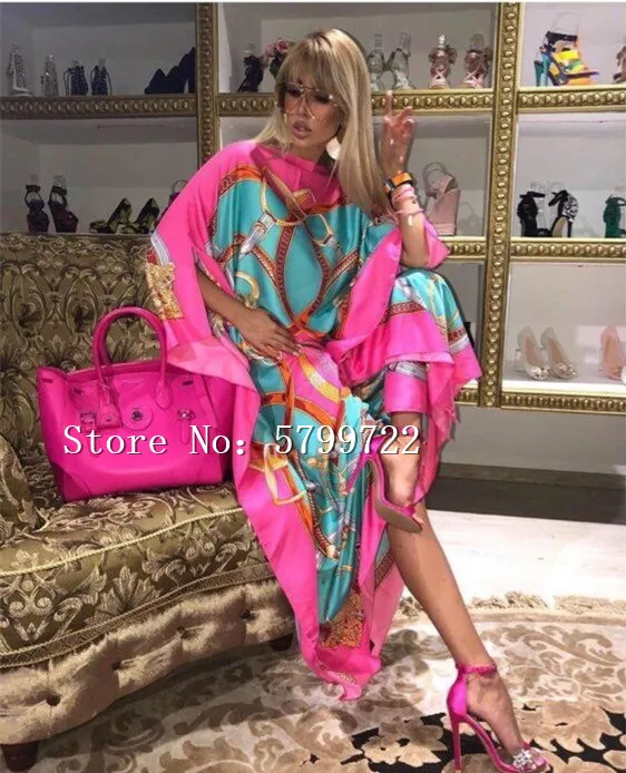 Women Sexy Boho Summer Casual Chiffon Floral Evening Party Beach Long Maxi Dress 130cm*130cm Kuwait Exclusive