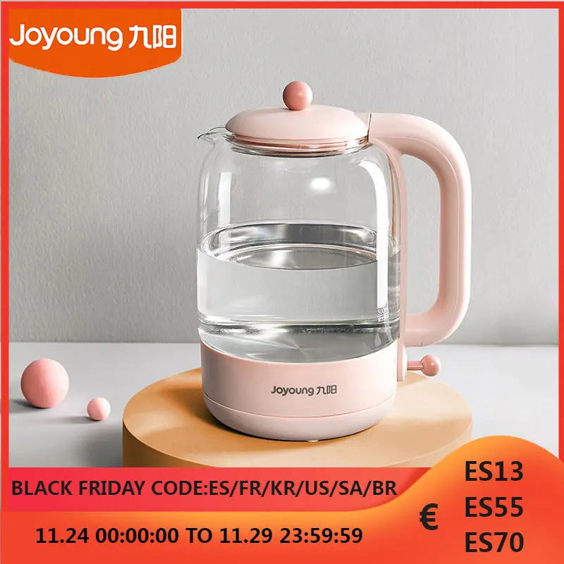 Joyoung Cute Electric Kettle Transparent Glass 220v Tea Pot Household