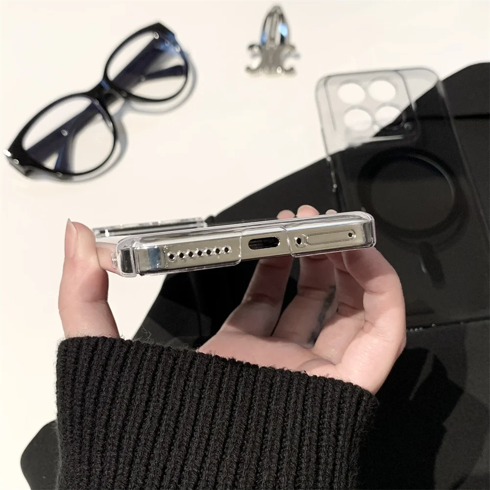 HD Transparent MagSafe Compatible Magnetic Phone Case - Crystal Clear Wireless Charging Cover